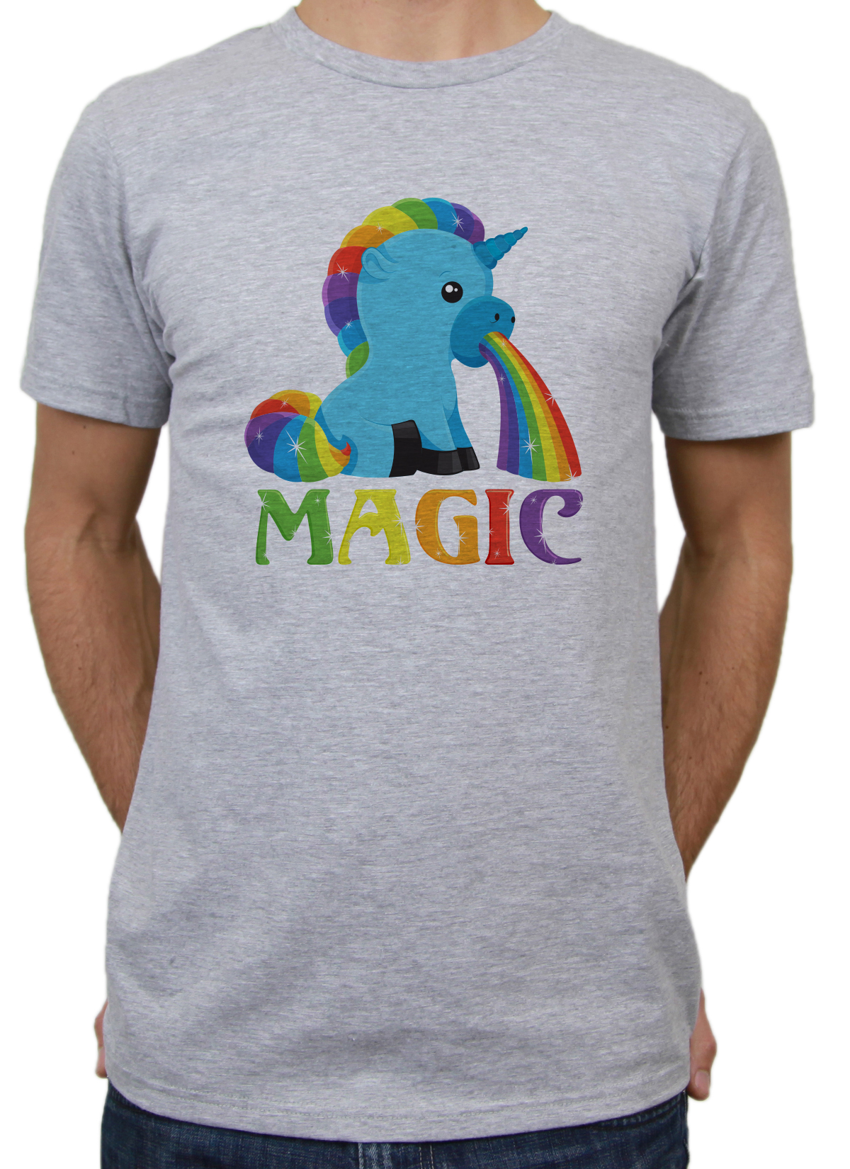 Magical Rainbow Unicorn T-shirt Mens | Barn Eleven